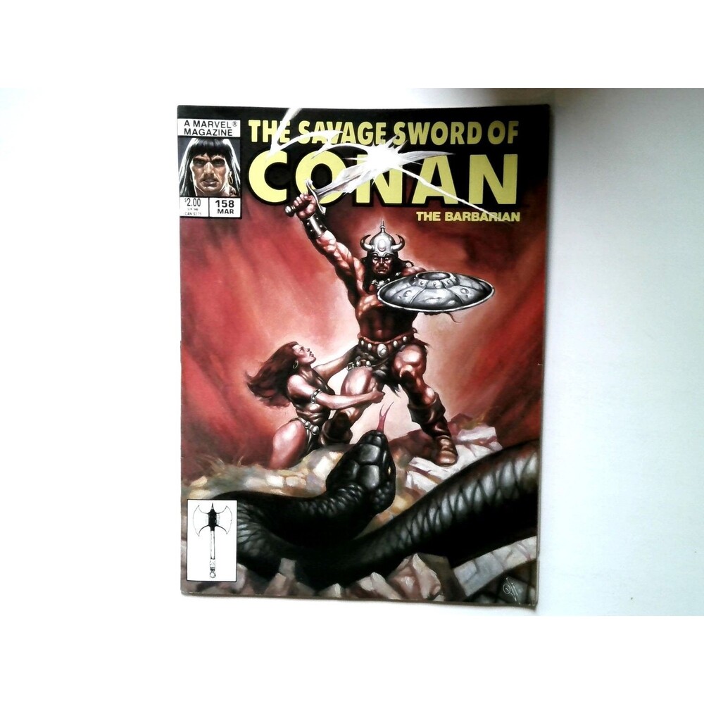 The Savage Sword of Conan #158 Marvel Magazine Ovi Cover 1989